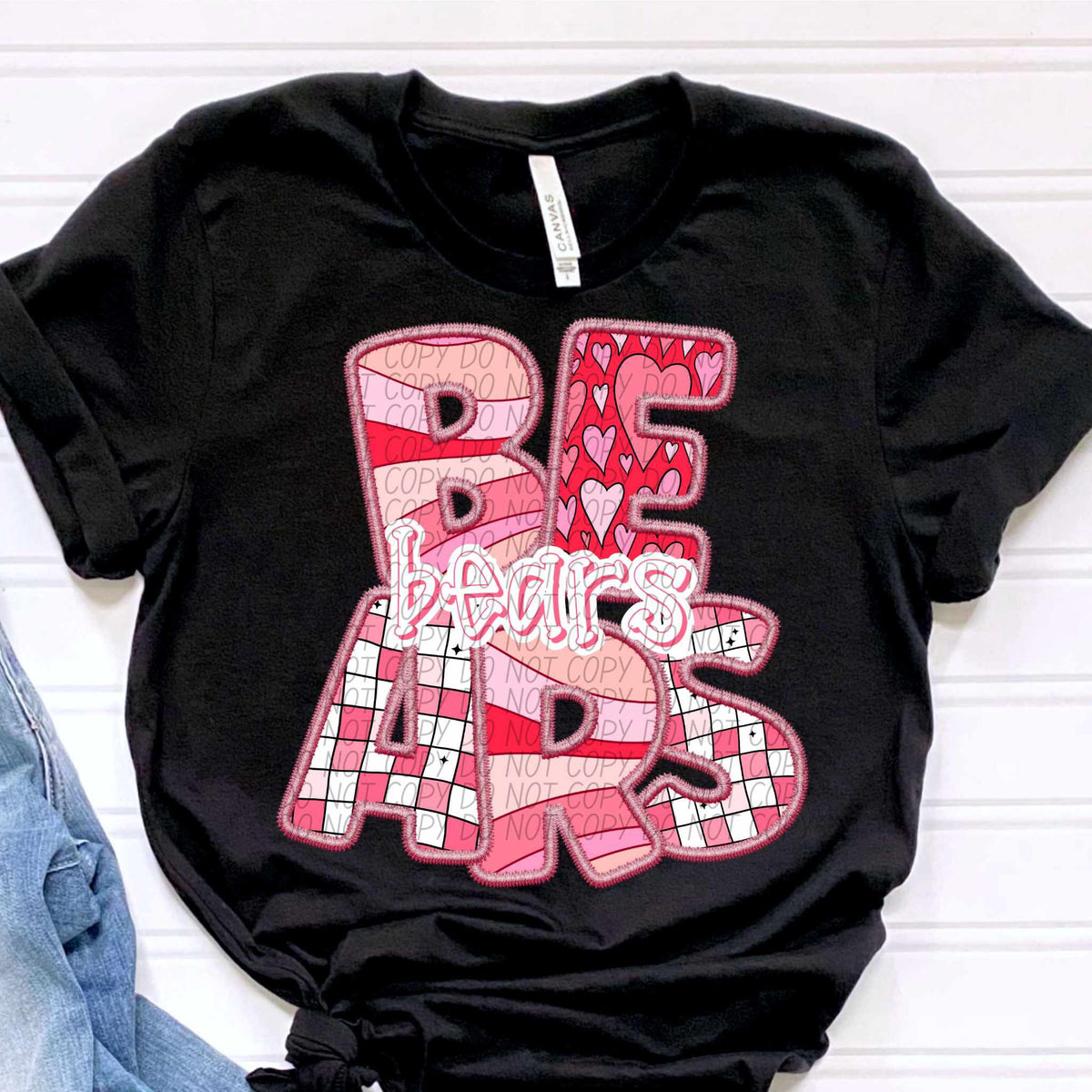 Bears pink groovy (CITY) 79619 DTF transfer