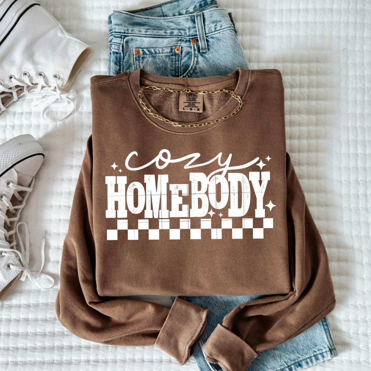Cozy Homebody WHITE (CSC) DTF transferH