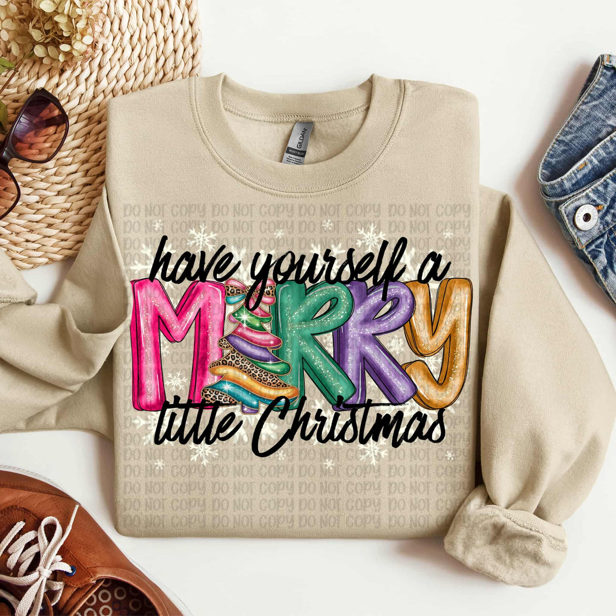 Have yourself a merry Christmas rainbow tree (VP) DTF Transfer