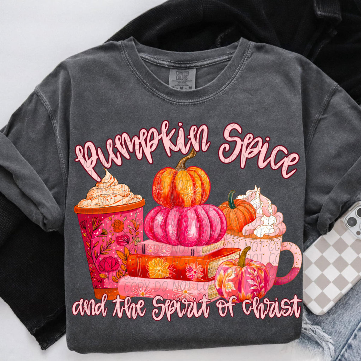 Pumpkin Spice and Spirit of Christ (City) DTF transfer