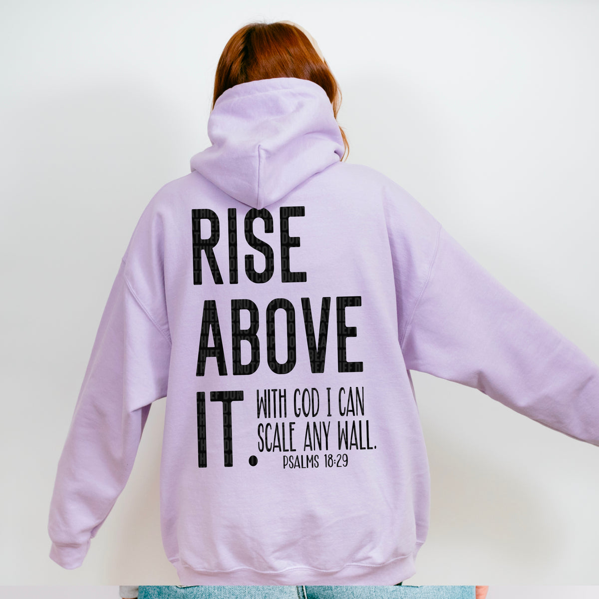 Rise above it. With god I can scale any wall (SDD) 95756 DTF transfer