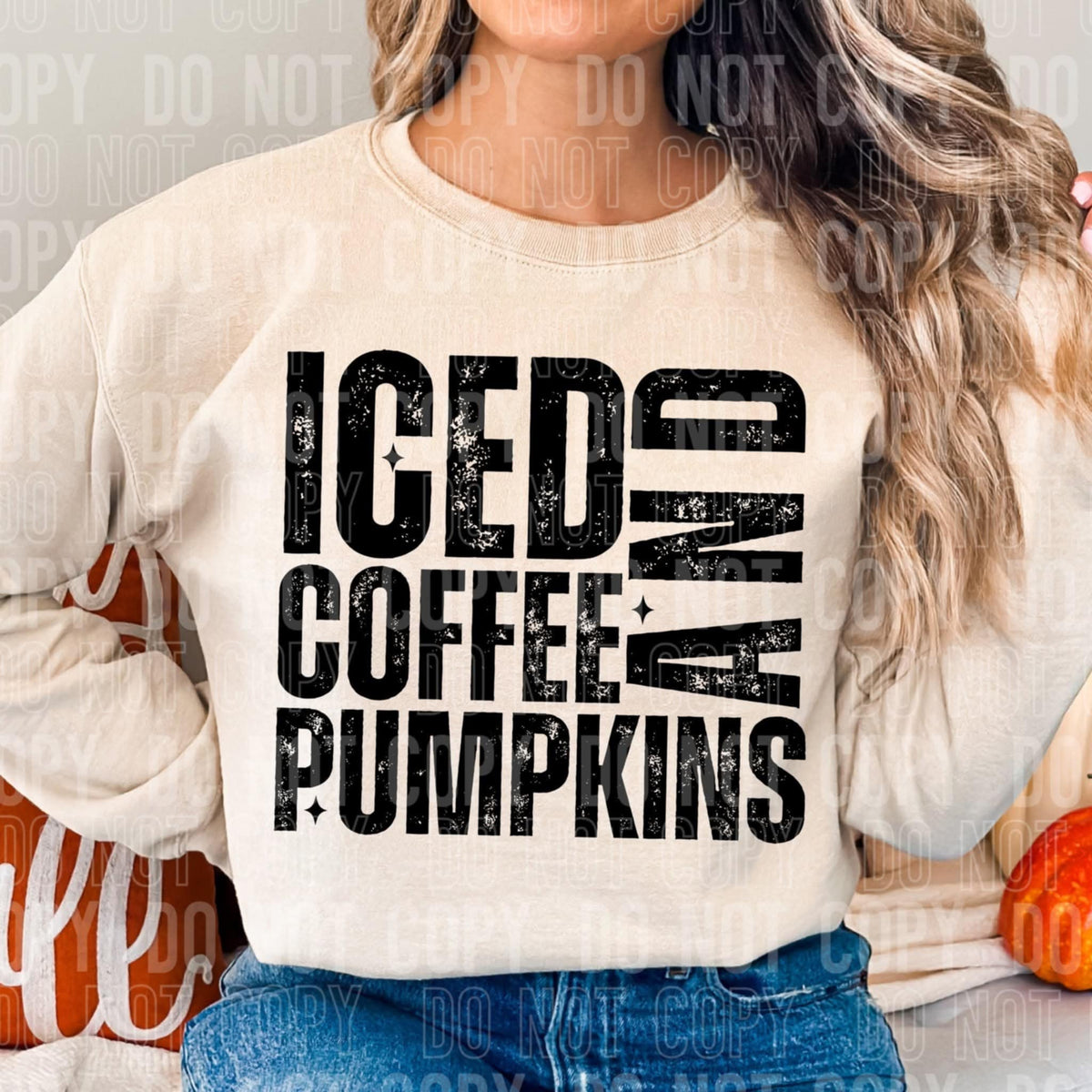 Iced coffee and pumpkins (SBB) 109854 DTF transfer