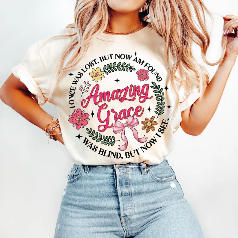 Amazing grace circle 94734 DTF transfer