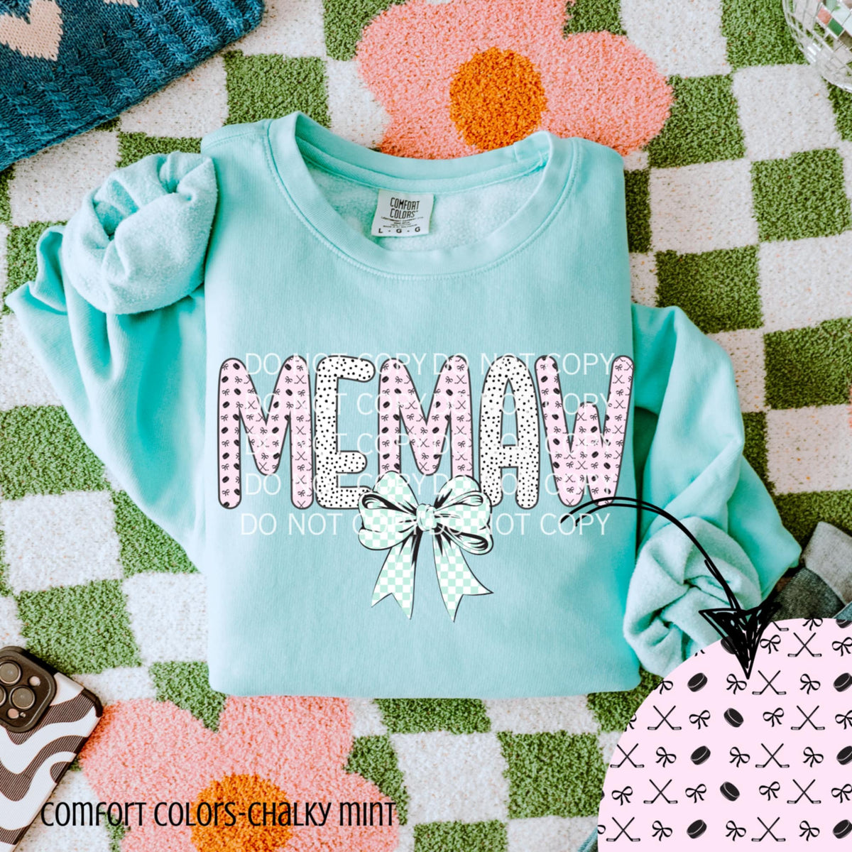 Memaw hockey letters (CSG) 90233 DTF transfer