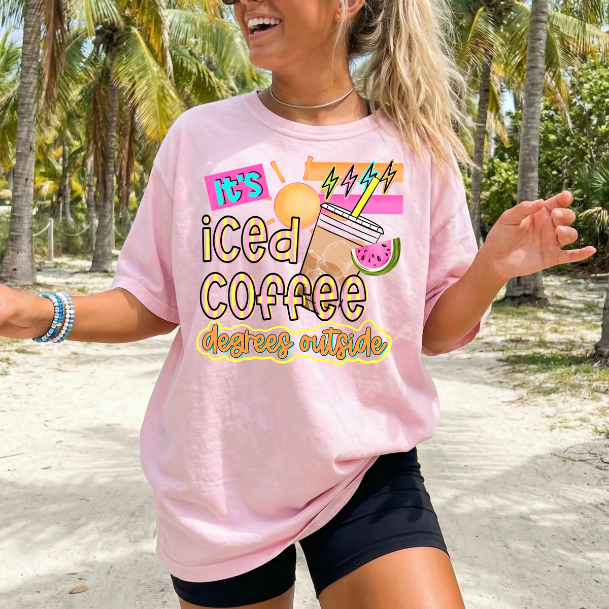 Iced coffee degrees outside CSC Sunday Special DTF transfer
