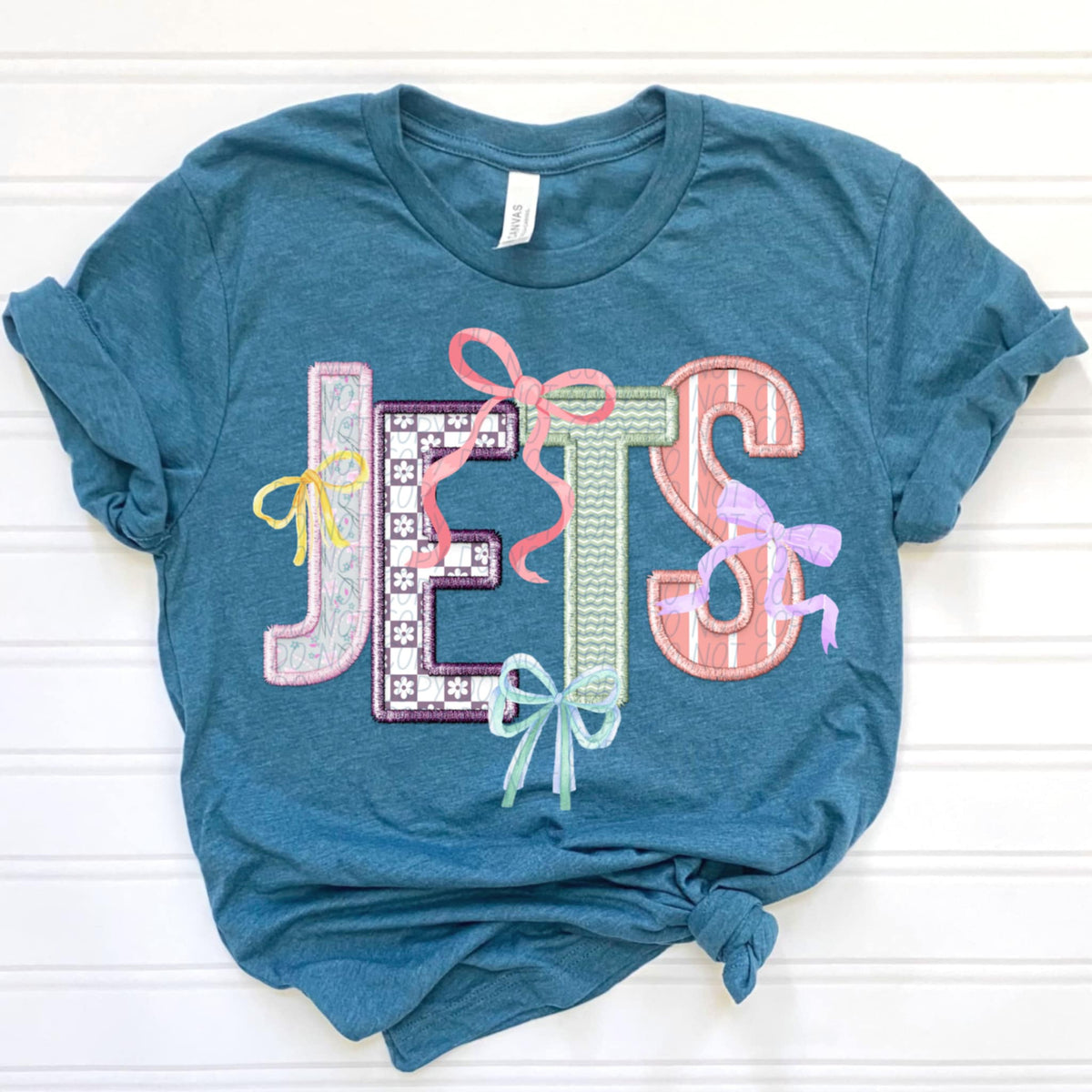 Jets Spring Bow Mascots (CITY) 97157 DTF transfer