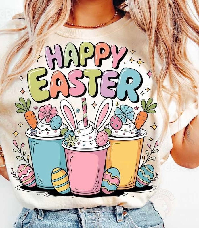 Happy easter cups 84329 DTF transfer