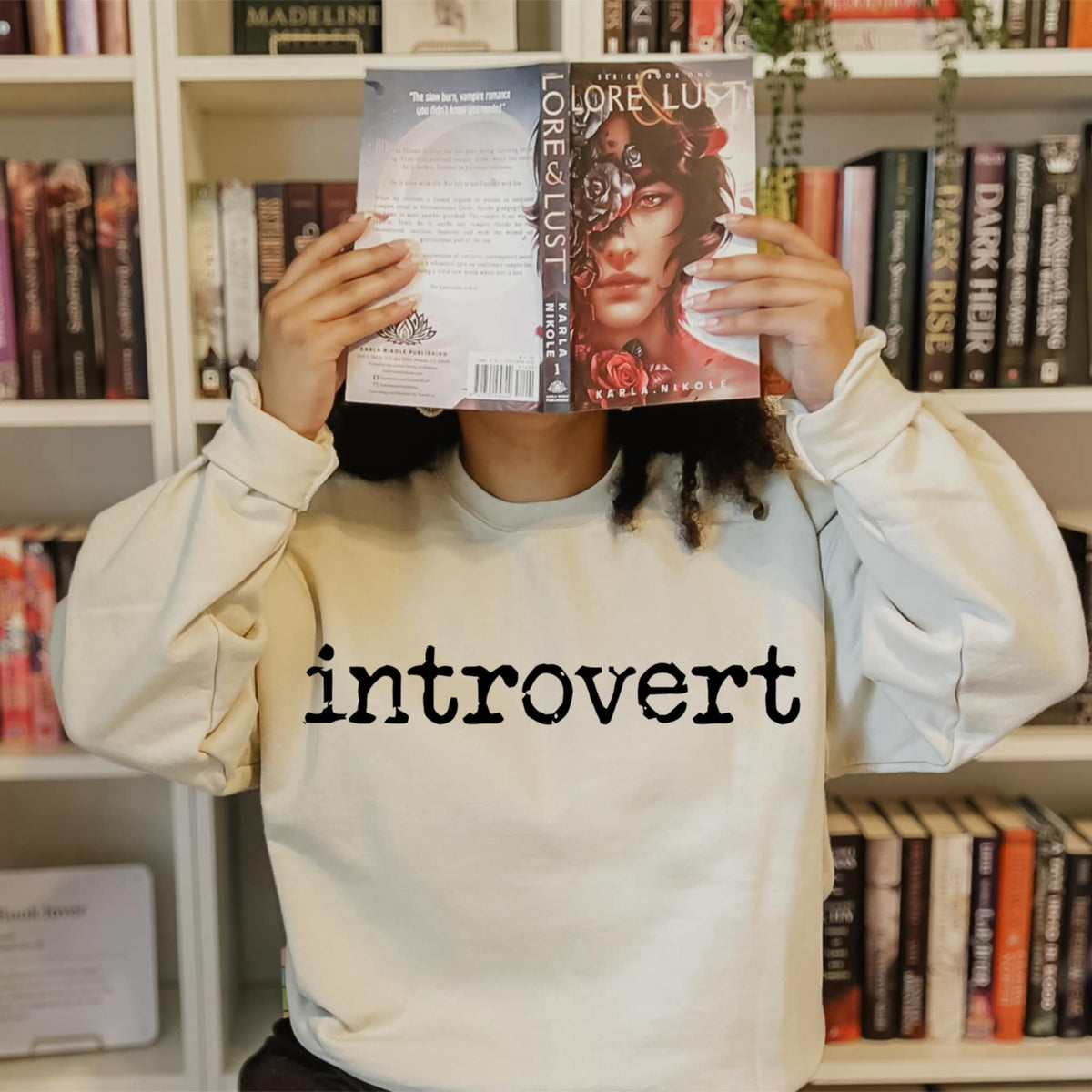 Introvert black font (abd) DTF transfer