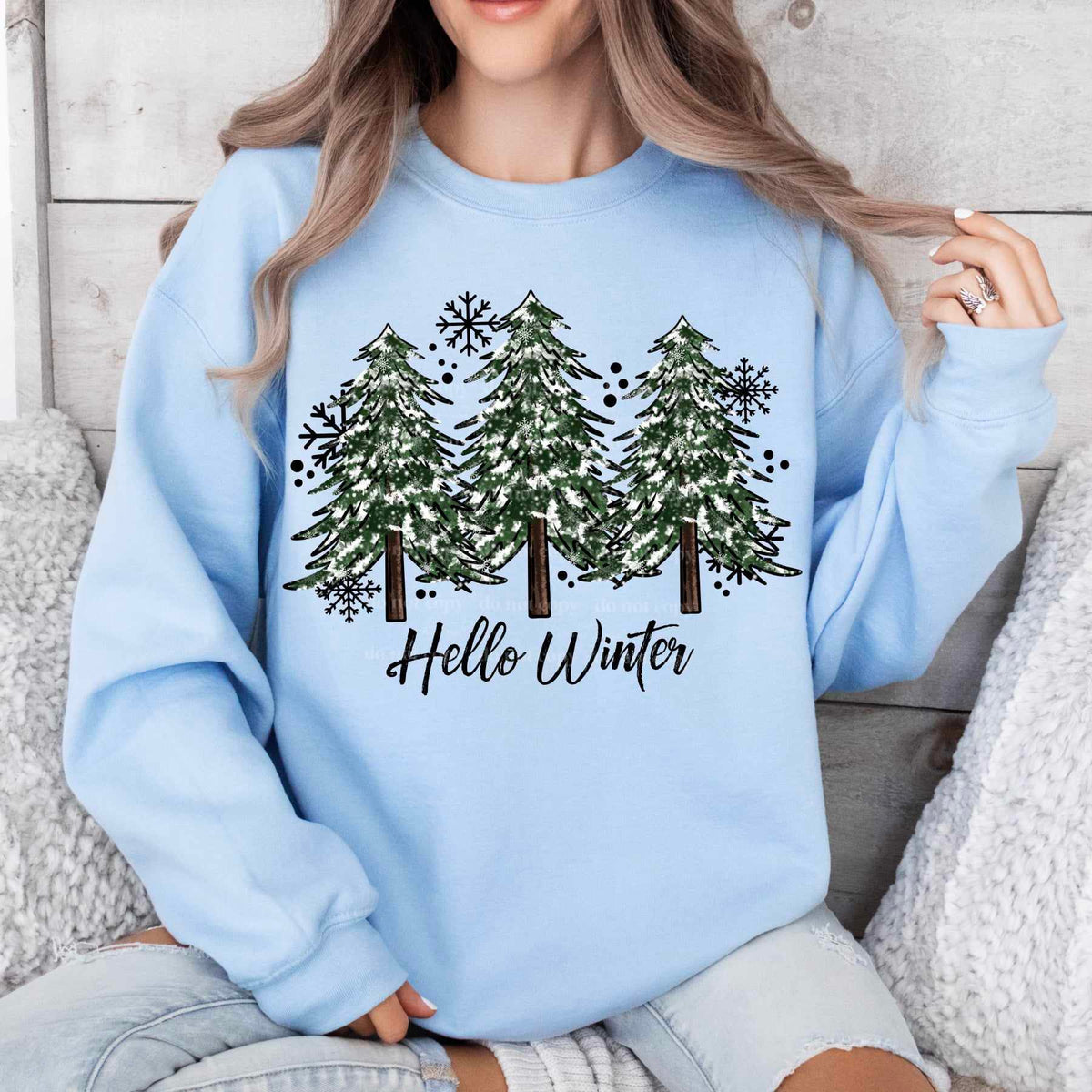 Hello winter trees (CSC) 65682 DTF transfer