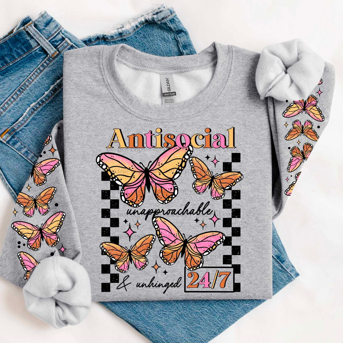 Antisocial butterflies FRONT ONLY (CSC) 60133 DTF transfer