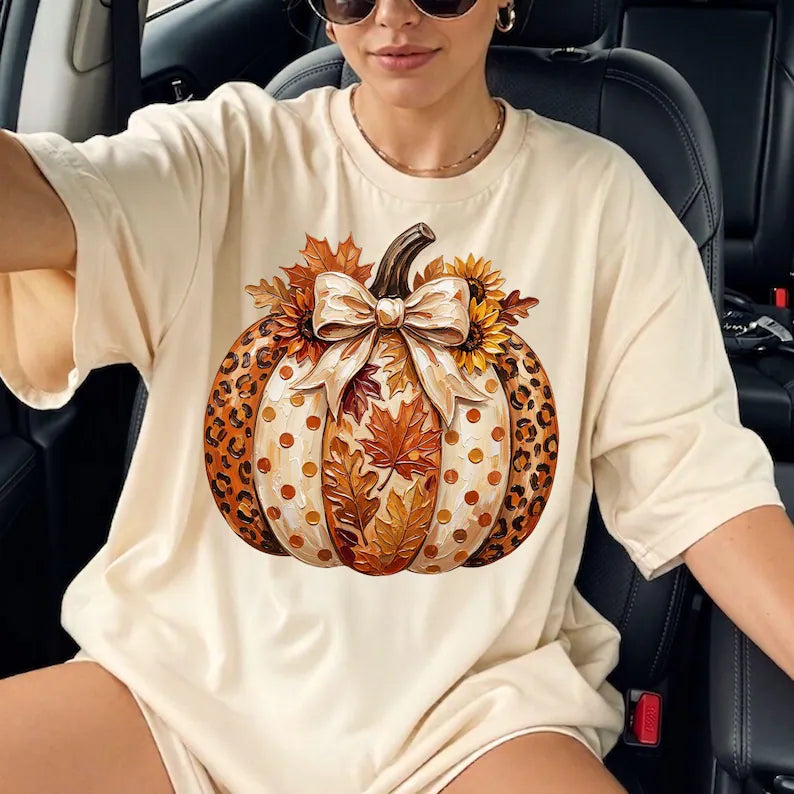 Faux painted pumpkin Sunday Special DTF transfer