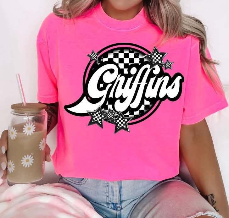 Griffins checkered circle (S&G) 82330 DTF transfer