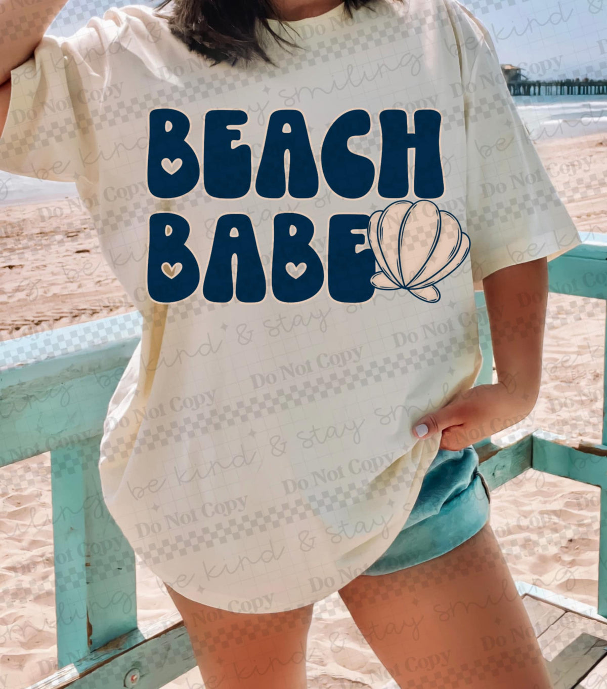 Beach babe navy blue (CMLD) 96529 DTF transfer