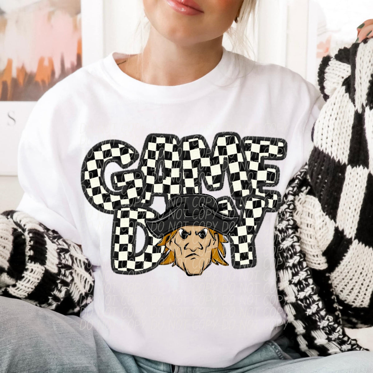 Game day commodores checkered (CITY) 91326 DTF transfer