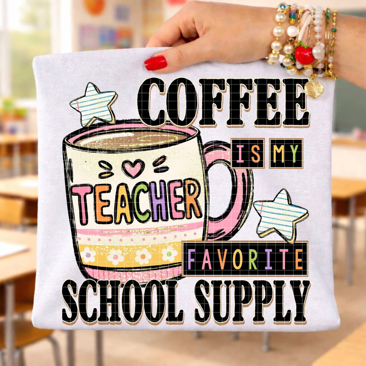 Coffee is my favorite school supply Sunday Special DTF transfer