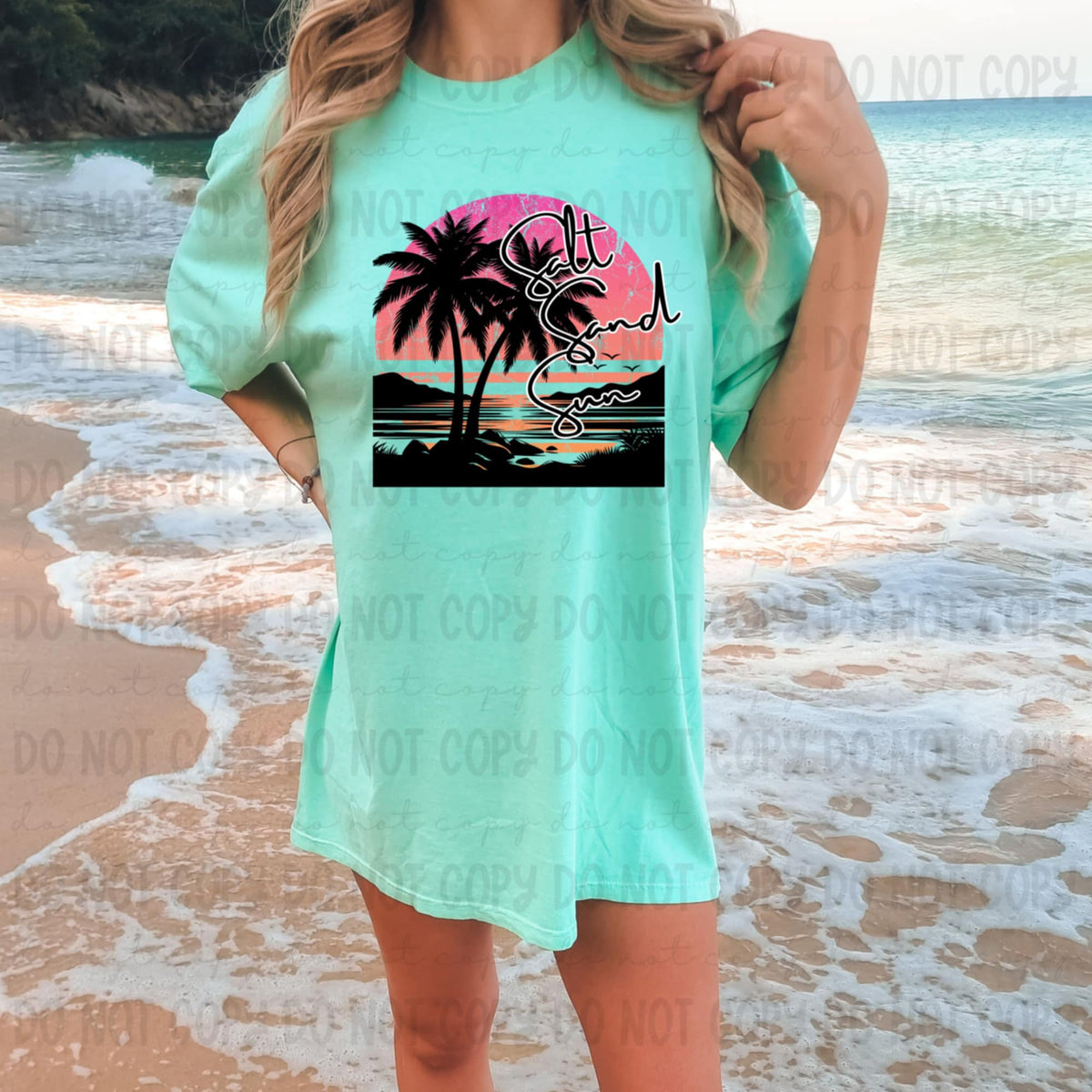 Salt and sun palm tree (REVEL) 96450 DTF transfer