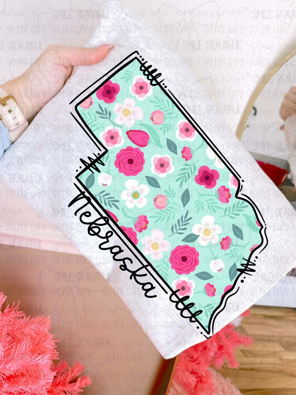 Nebraska Floral State (Carter) DTF Transfer