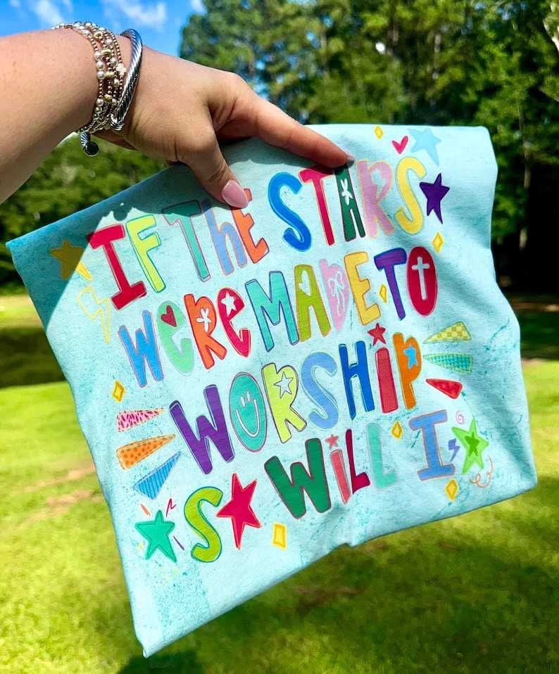 If the stars were made to worship so will I DTF transfer