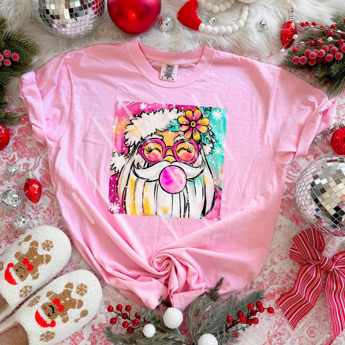 Santa pink Bubblegum 113692 DTF Transfer