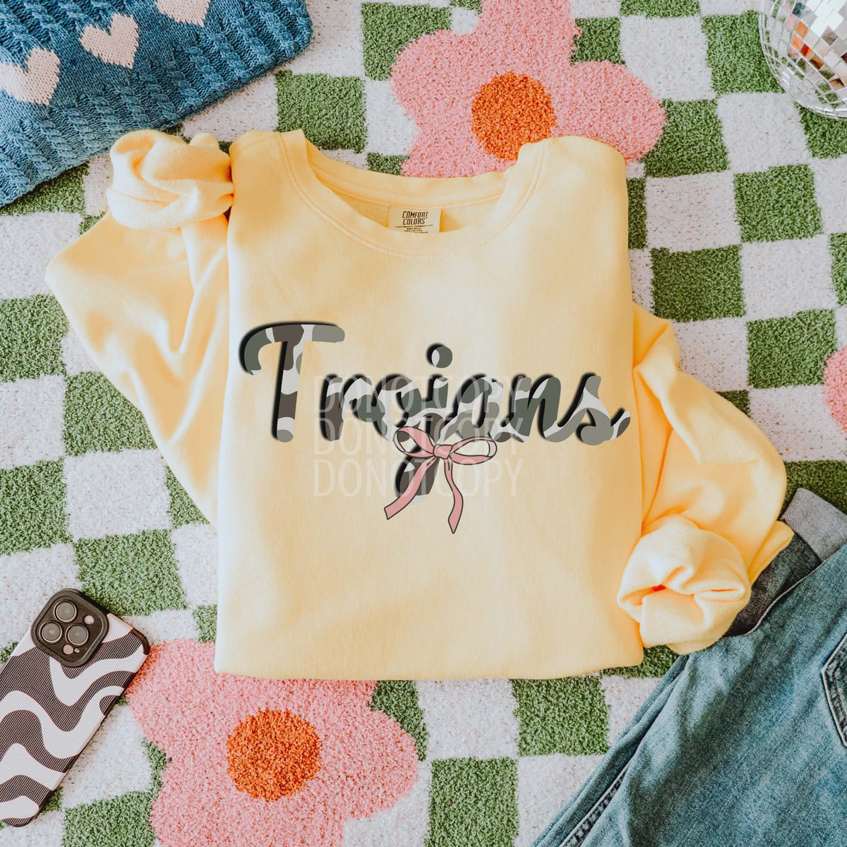Trojans camo cursive Mascots (CSG) DTF transfer
