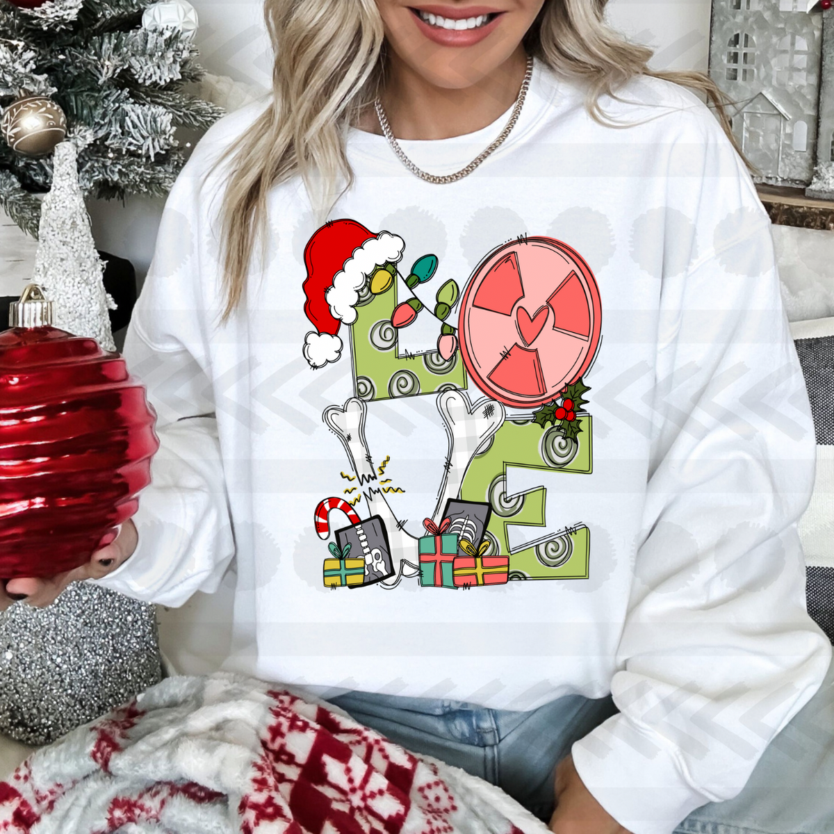 XRay Tech LOVE Christmas 13070 DTF Transfer