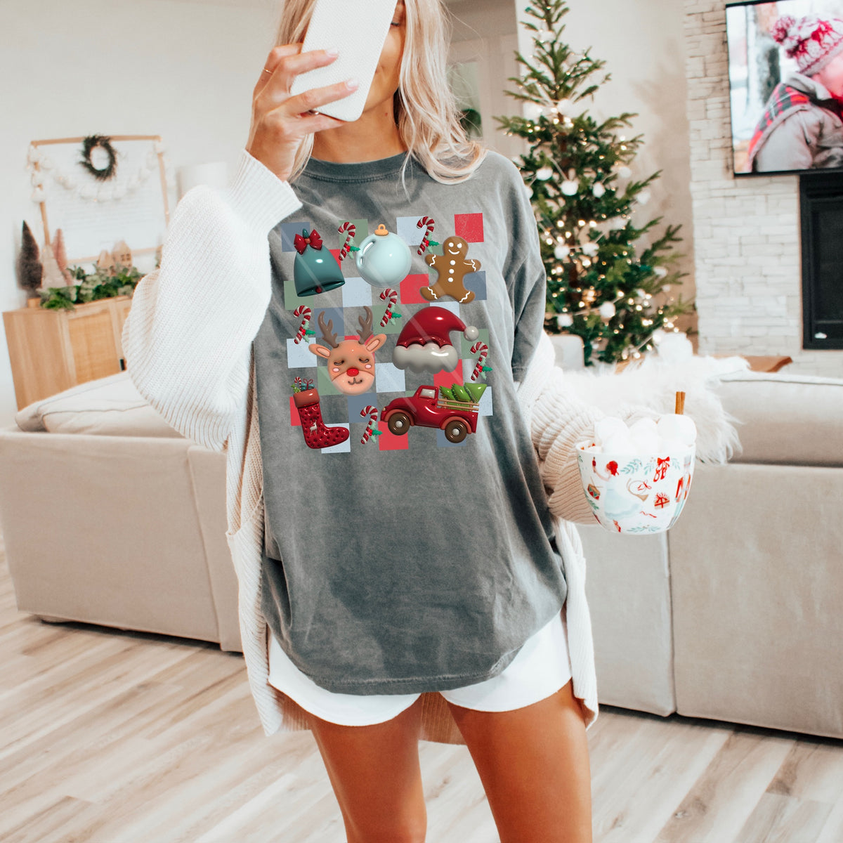 Bubble Style Christmas Things 111602 DTF transfer