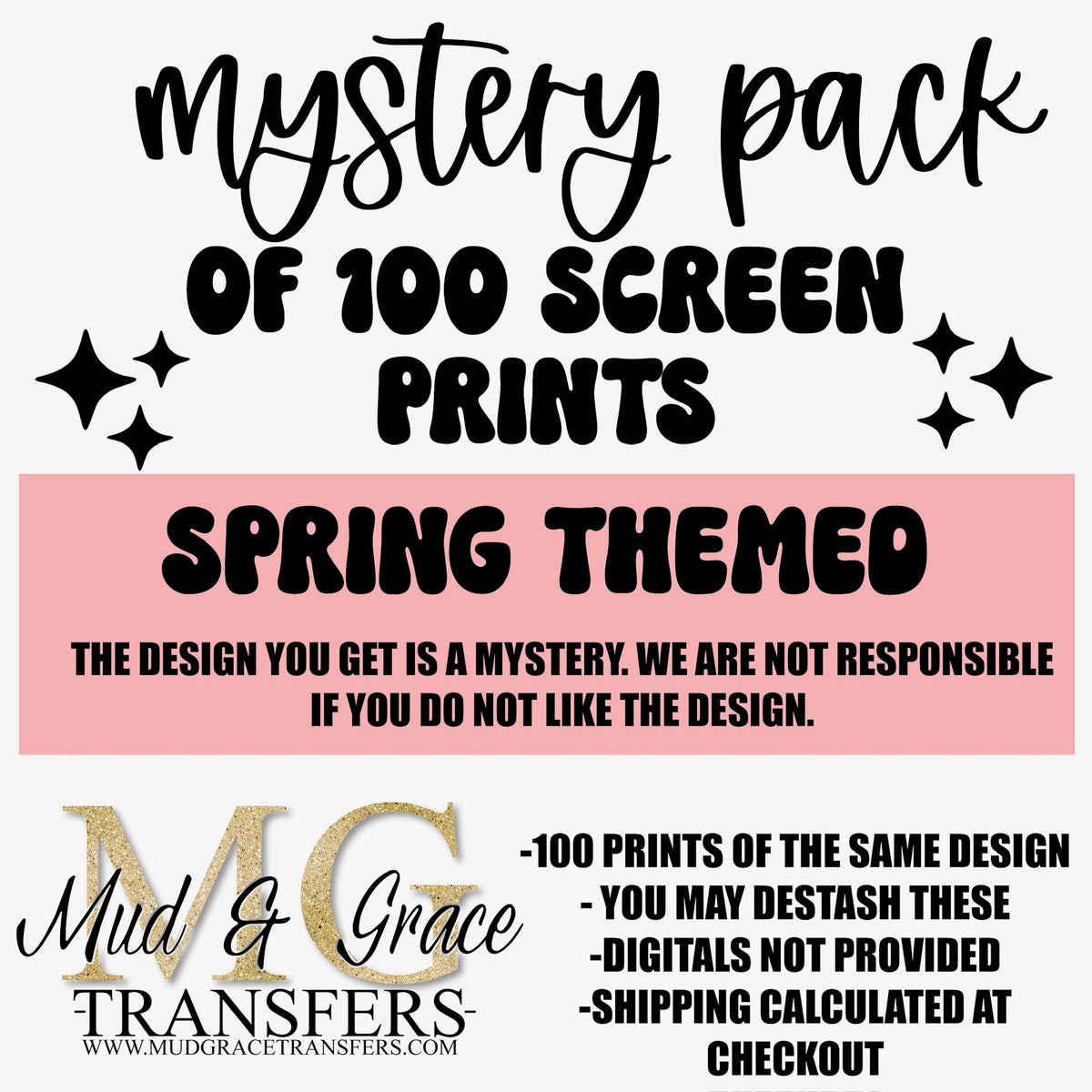 Spring Mystery Screen print pack (see description)