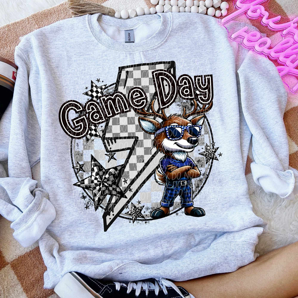 Game day elk arms crossed lightning bolt (CITY) 52517 DTF transfer