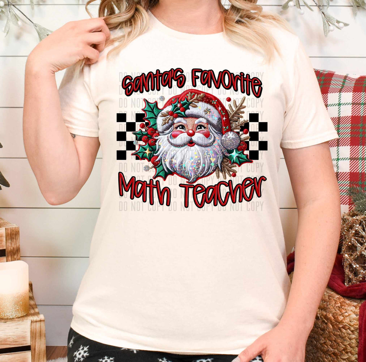 Santa’s favorite math teacher (caplinger) 62828 DTF transfer