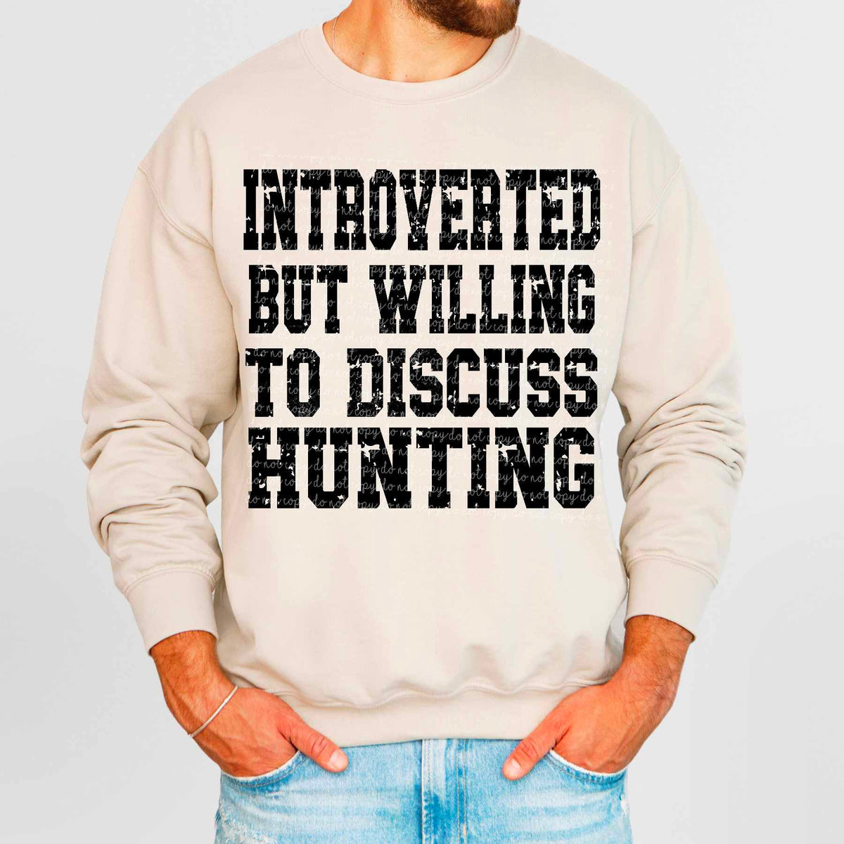 Introverted but willing to discuss hunting (CMLD) 84742 DTF transfer
