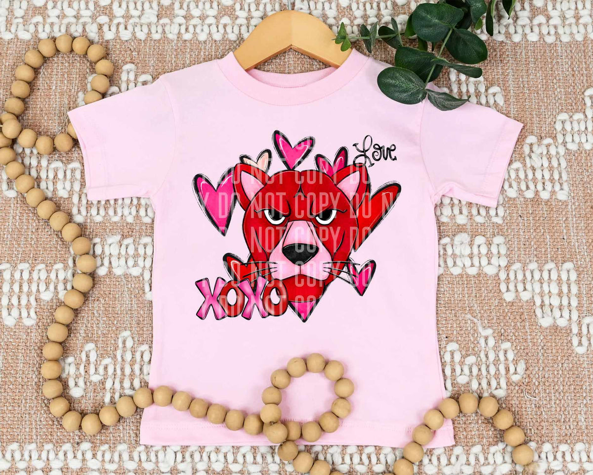 Xoxo red Cougar (caplinger) 73380 DTF transfer