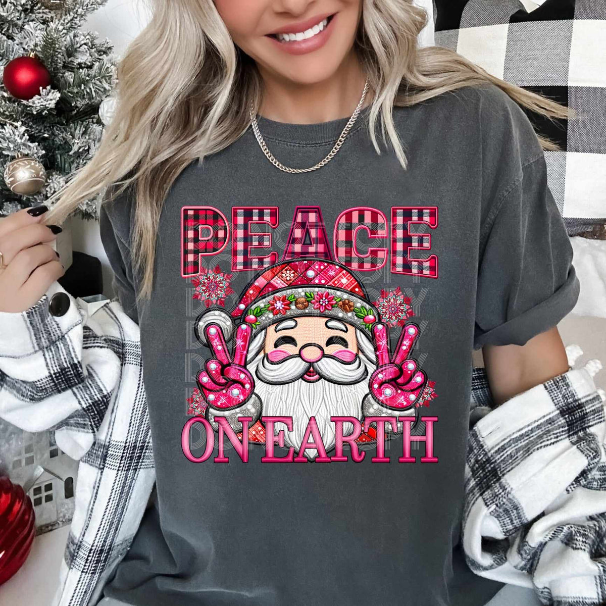 Peace on Earth Peace santa 49717 DTF TRANSFER