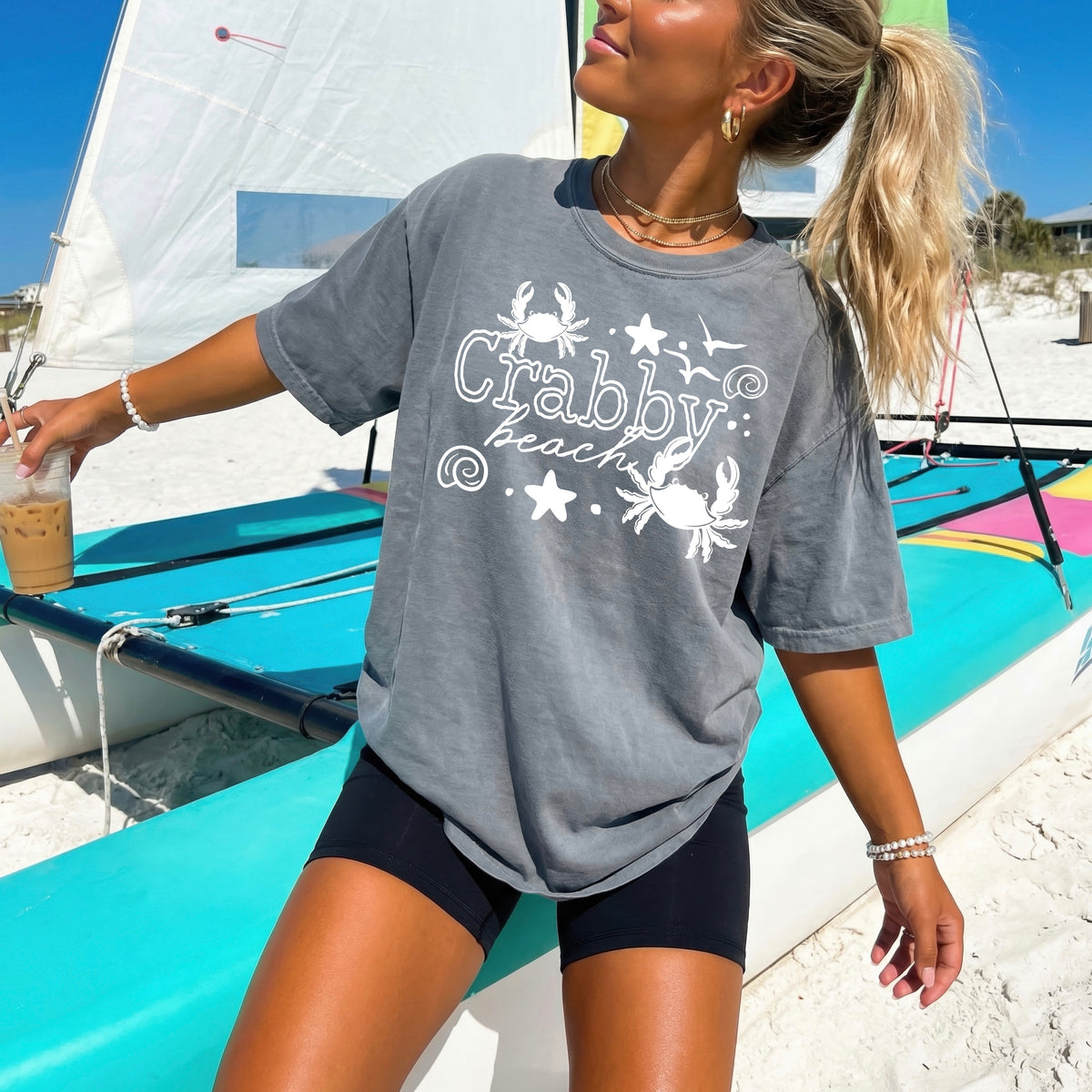 Crabby beach white (CSC) DTF Transfer