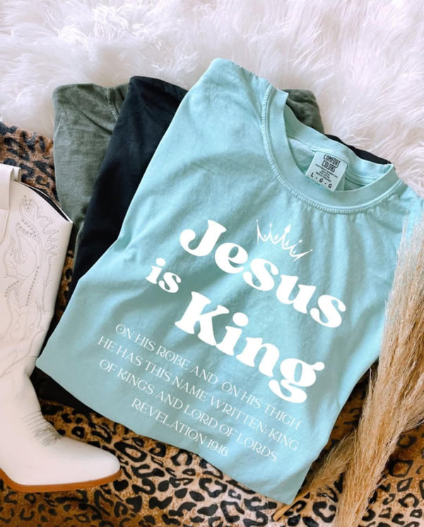 Jesus is king WHITE 106255 DTF transfer