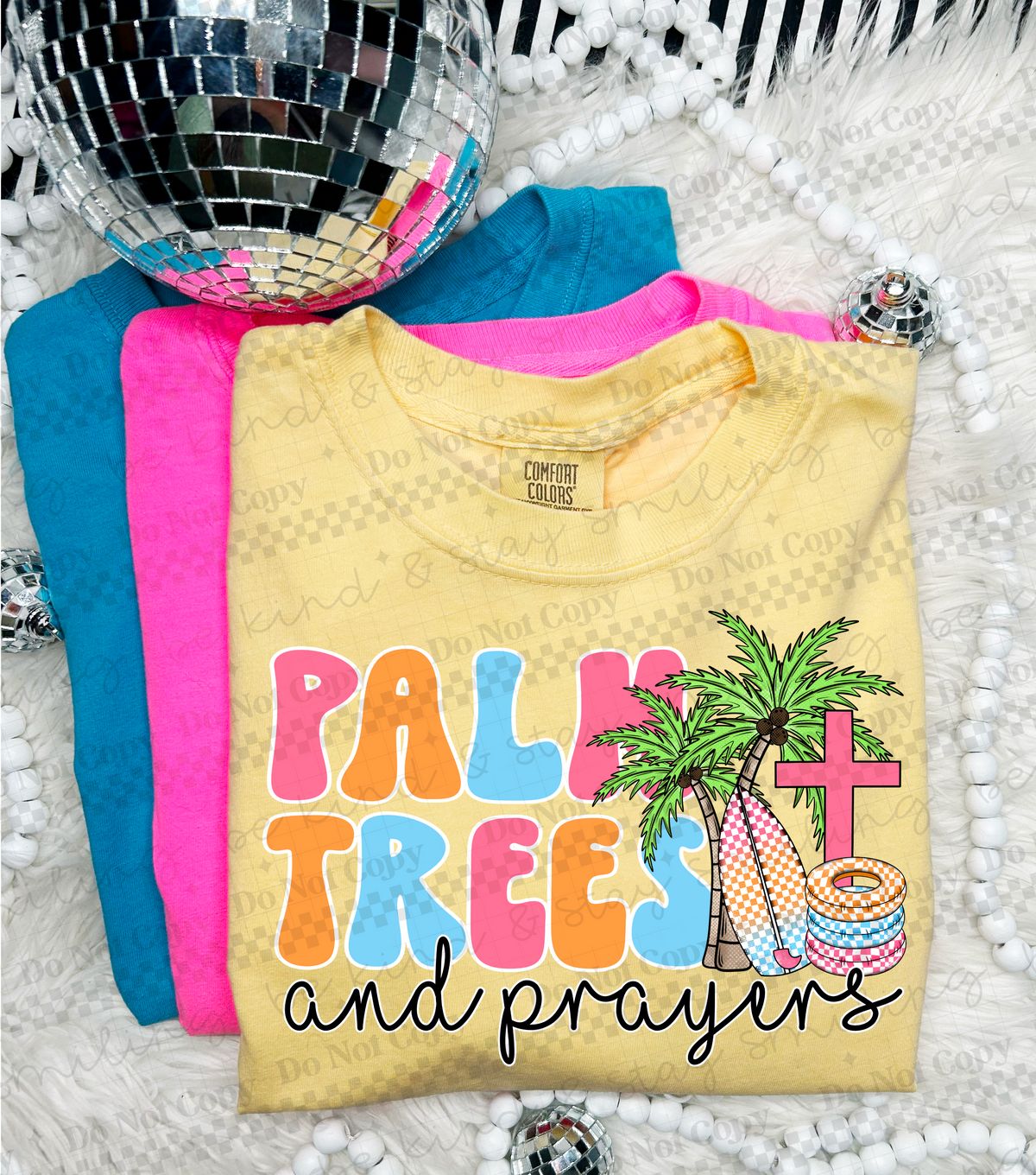 Palm trees and prayers (CMLD) 95999 DTF transfer