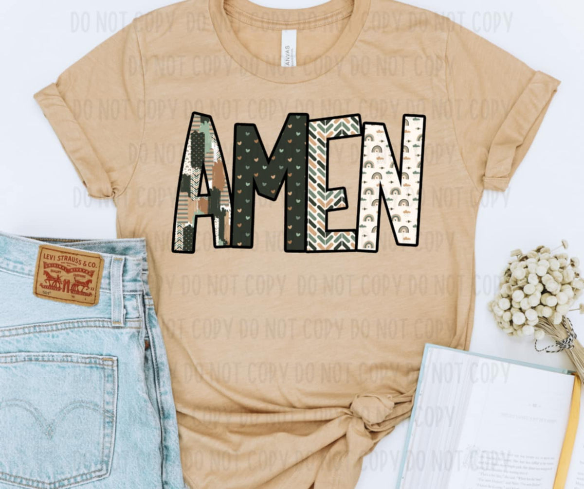 Amen dark green (canvista) 91875 DTF transfer