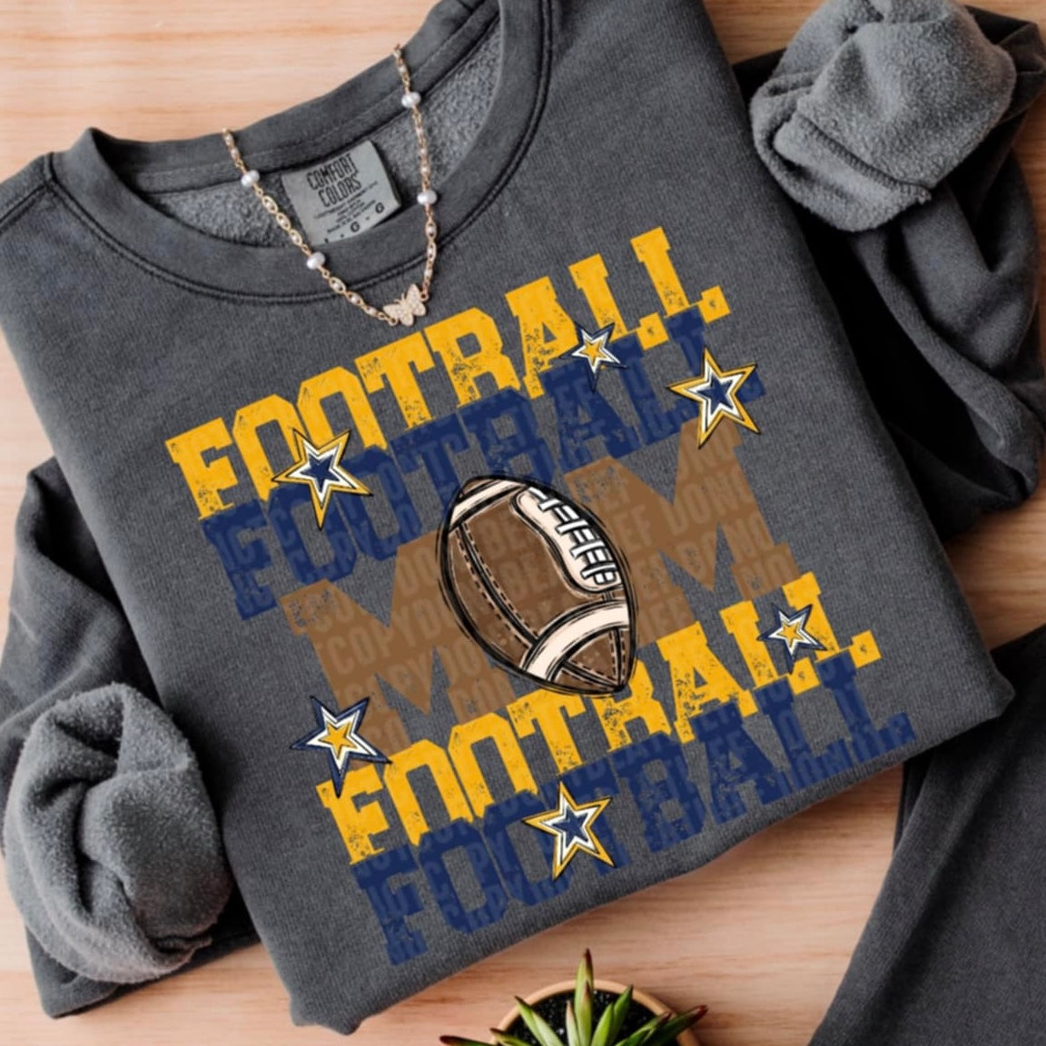 Football Mom SDD yellow/navy