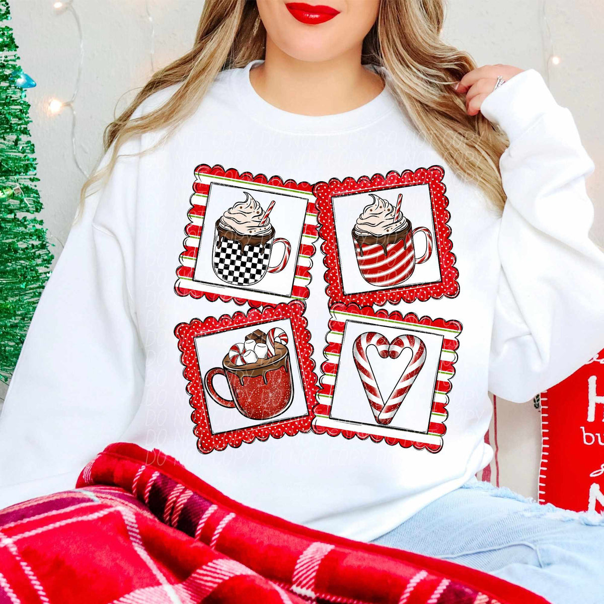 Christmas mug stamps (CITY) 70035 DTF transfer