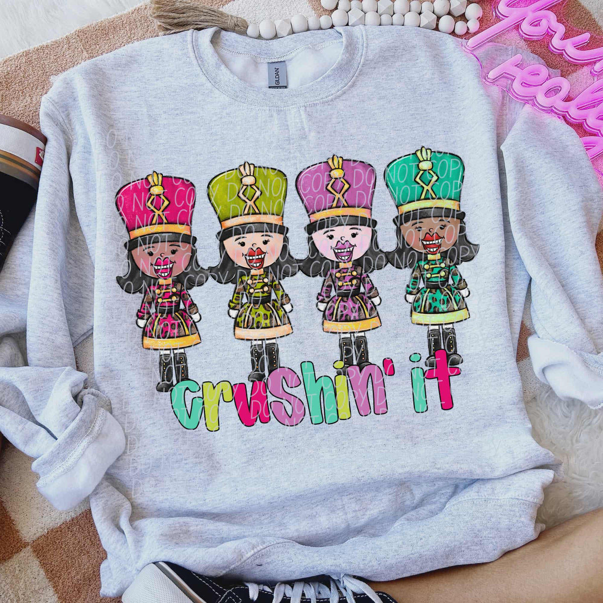 Crushin It nutcrackers (city) DTF transfer