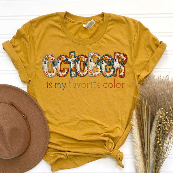 October is my favorite color (CITY) 62330 DTF transfer