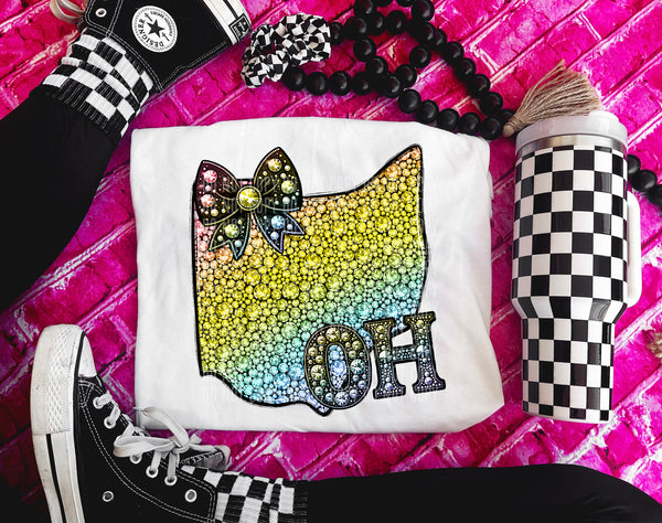 Faux Sequins states Ohio 30764 DTF transfers