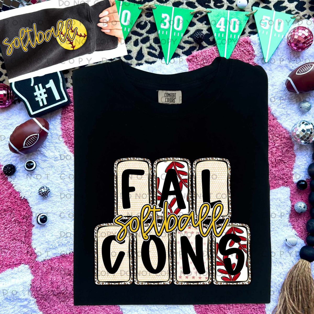 Falcons Softball FRONT (Caplinger) 82805 DTF transfer