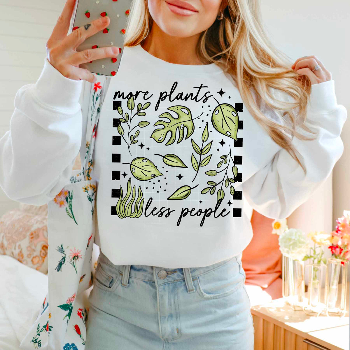 More plants less people (CSC) 84309 DTF transfer