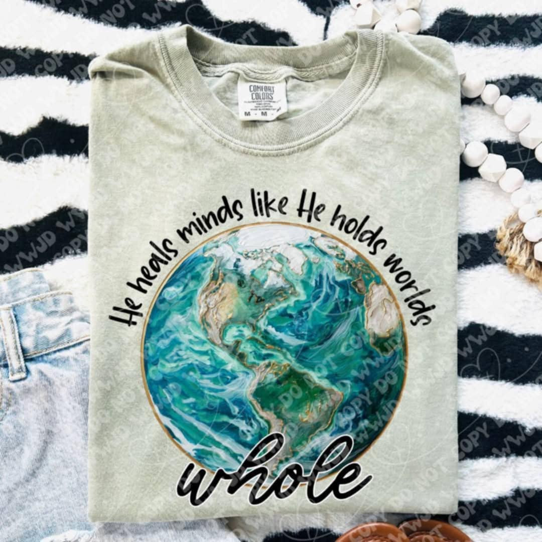 He heals minds earth DTF transfer