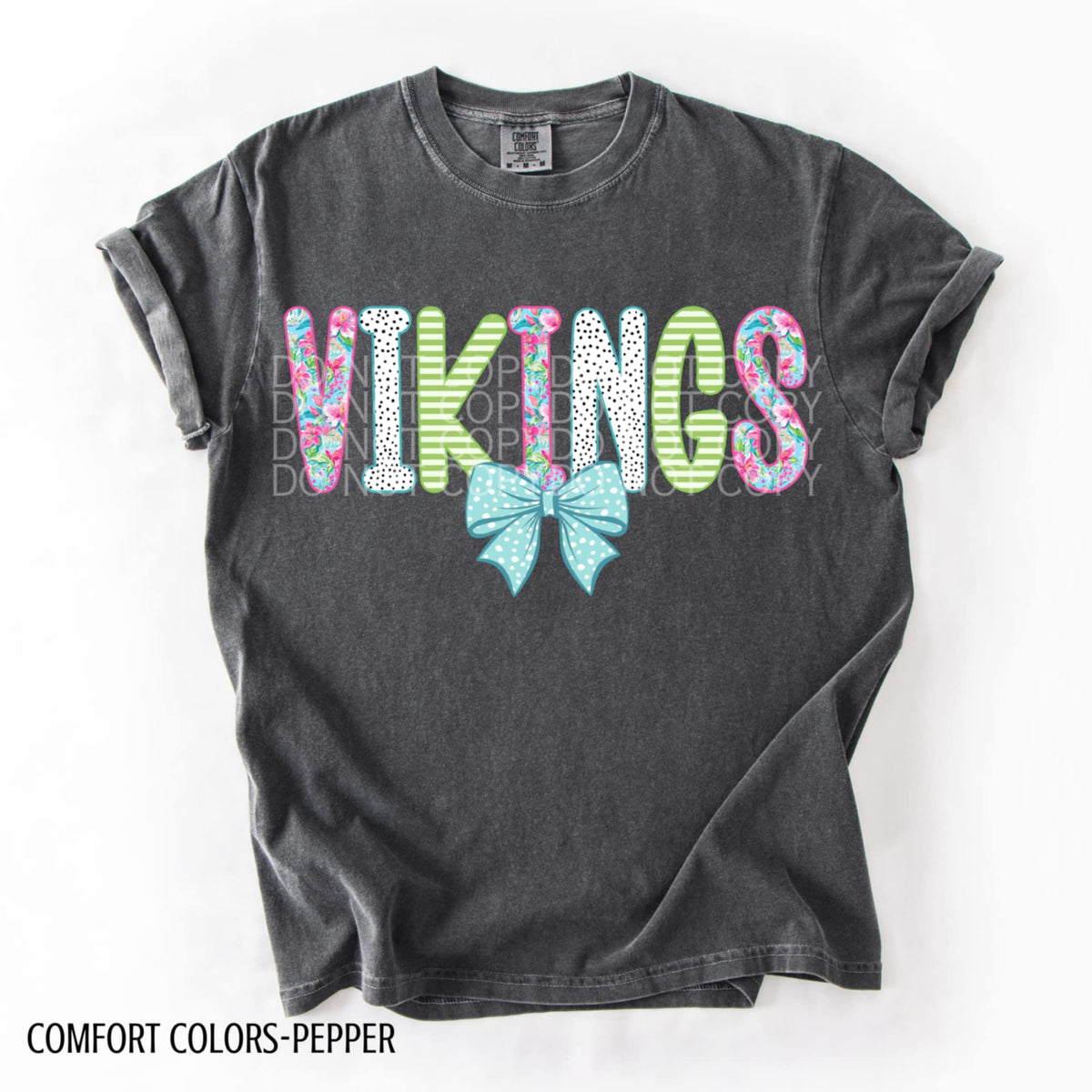 Vikings blue bow (CSG) 92418 DTF transfer