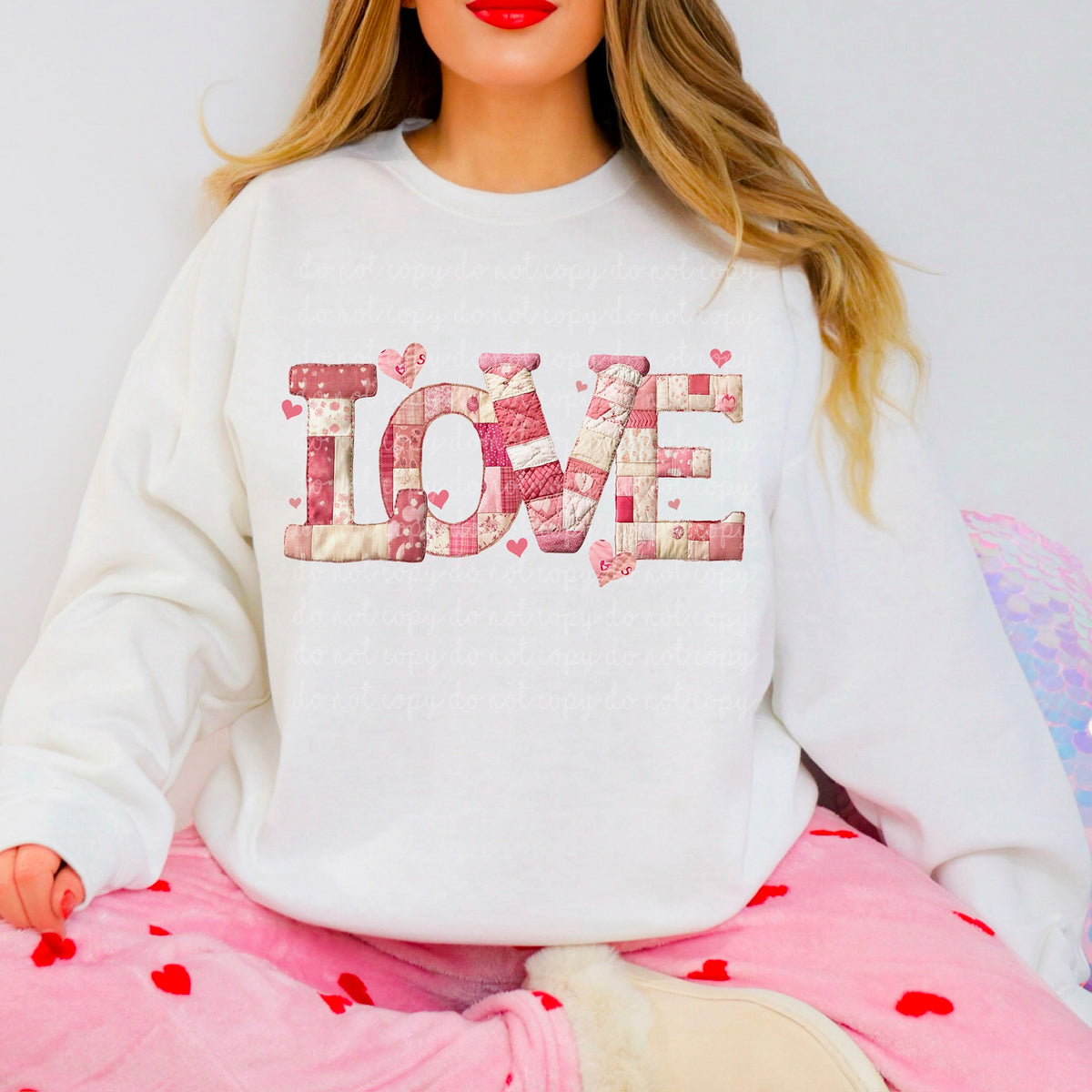 Love Patchwork font (exclusive) DTF Transfer