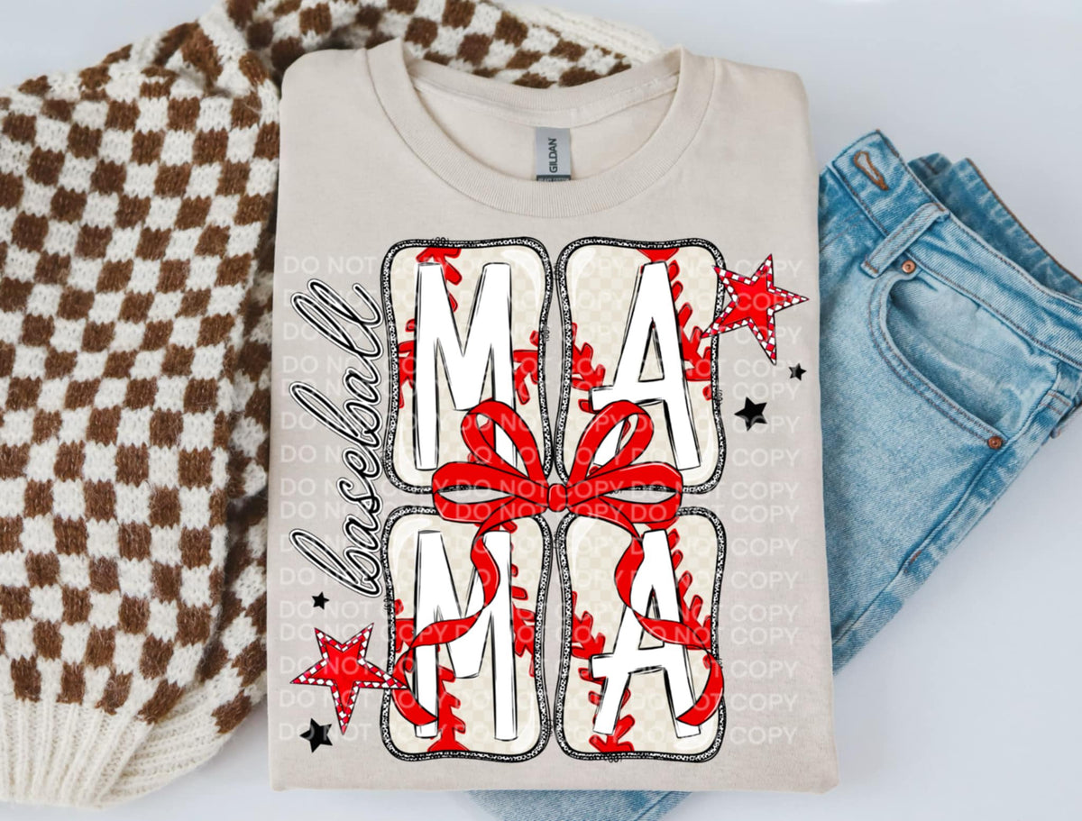 Baseball mama blocks (SCG) 92255 DTF transfer