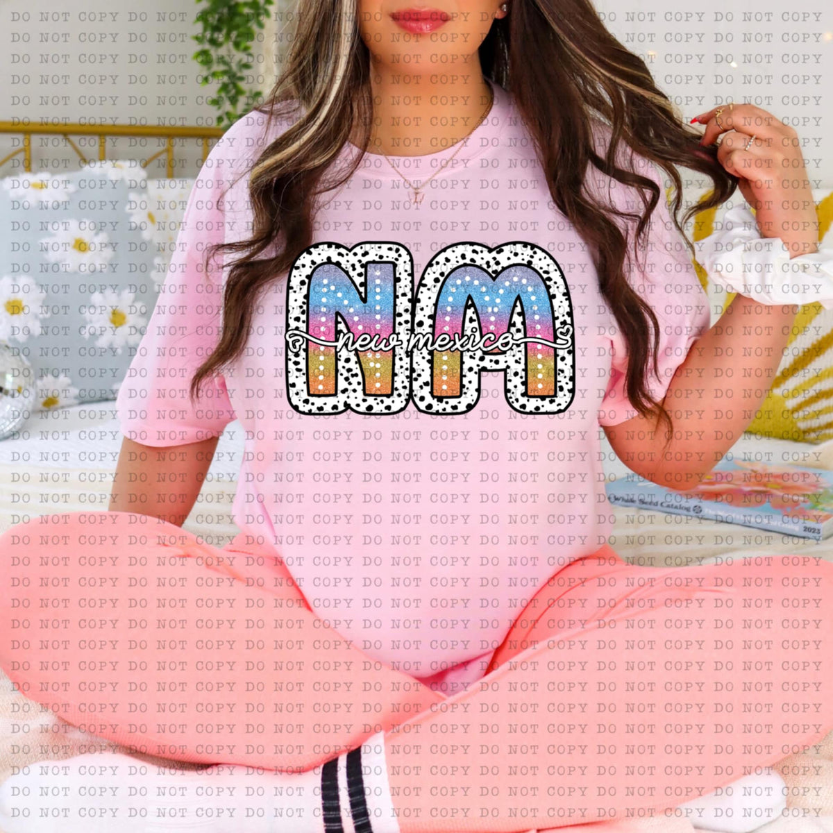 NM New Mexico tie dye dottie (ECHT) 94240 DTF transfer