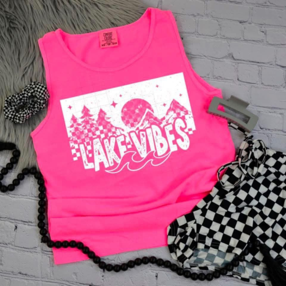 Lake vibes WHITE (CSC) 98983 DTF transfer