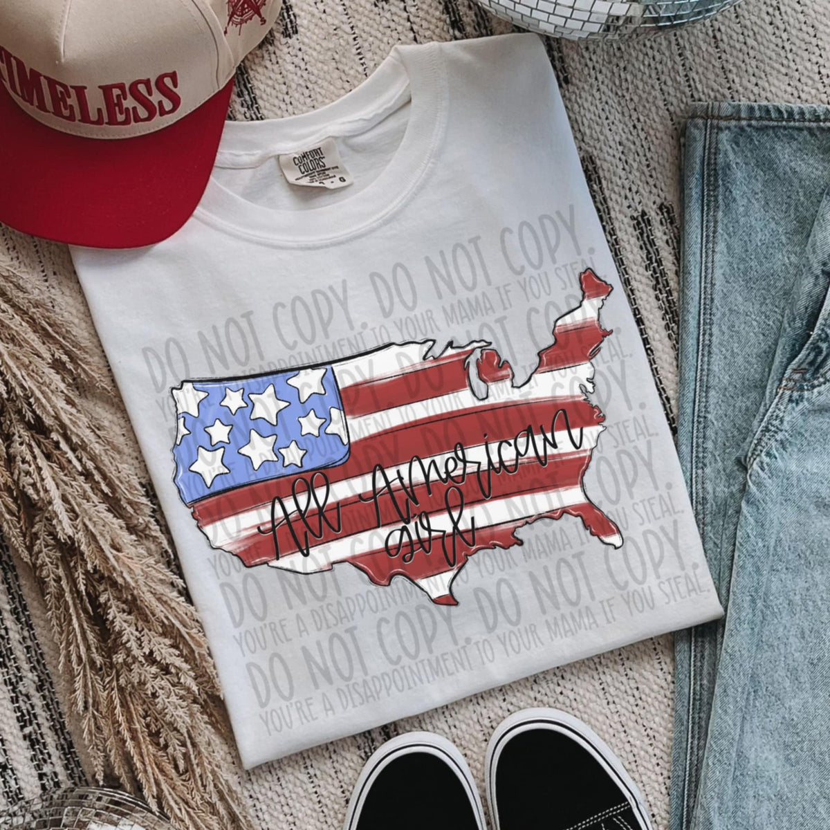 All American girl (SWD) 97799 DTF transfer